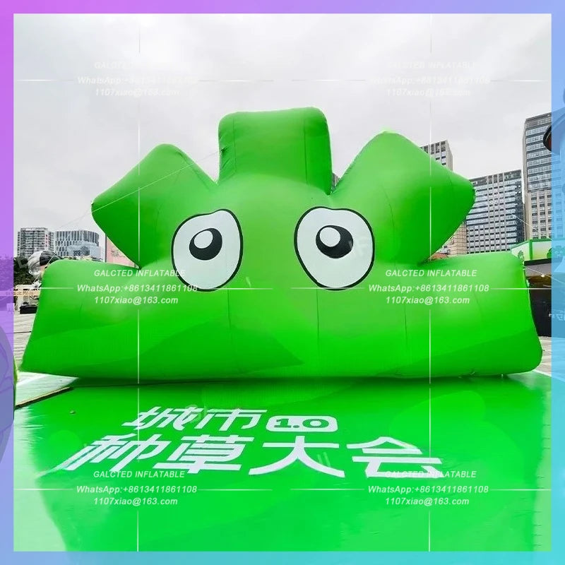 grass flower store music club New arrival inflatable grass square huge cartoon theme event decoration