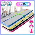 Inflatable Gymnastics Mat Tumbling Gym Mat Durable 1x0.6x0.1m Air Tracks With Colorful Line Indoor Yoga Floor For Training Use