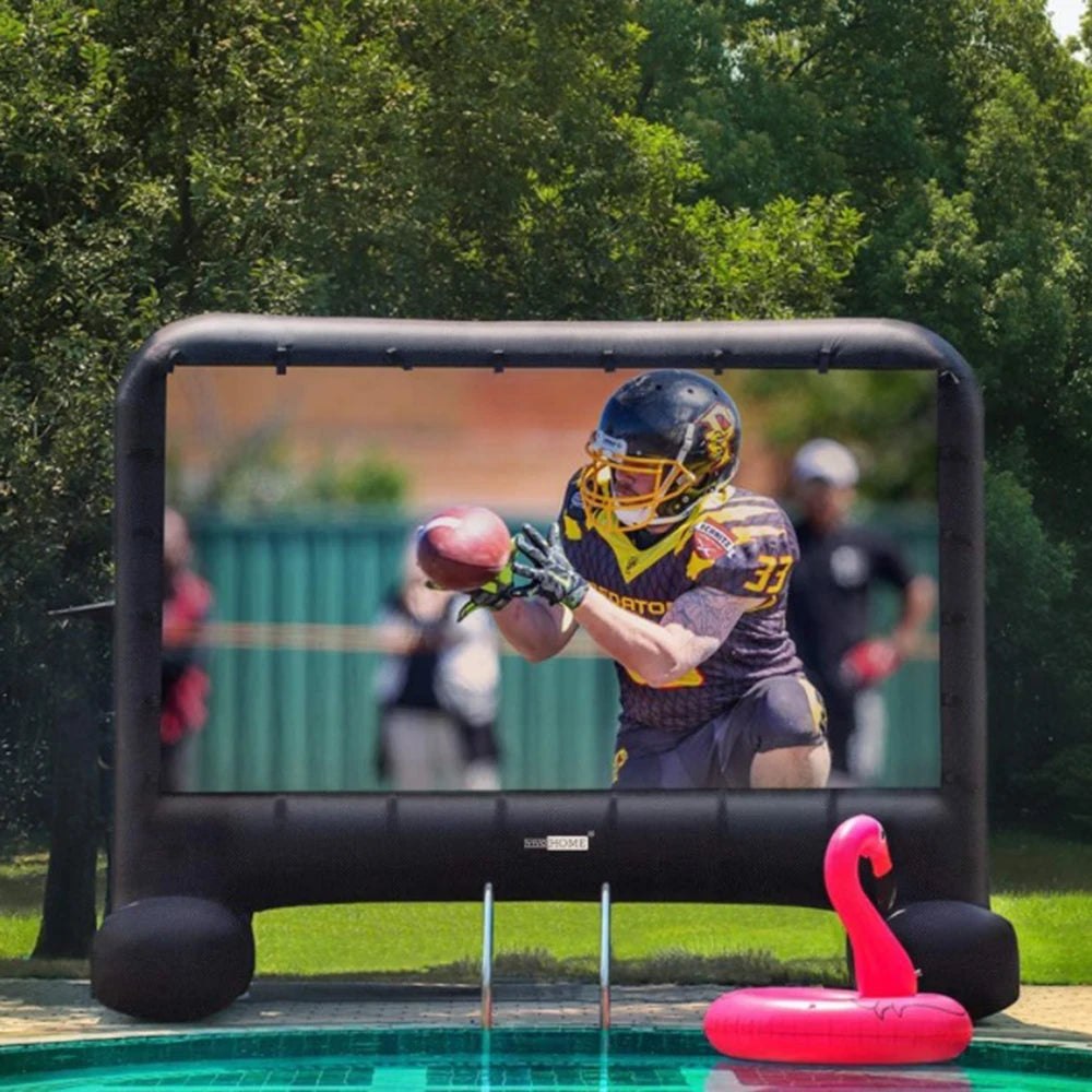 with blower for family Outdoor Inflatable movie screen advertising inflatable cinema projection screen best sale
