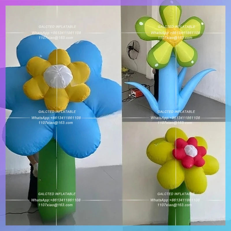 rich flowers, shower flower Customize inflatable sunflower, for shopping advertising decoration