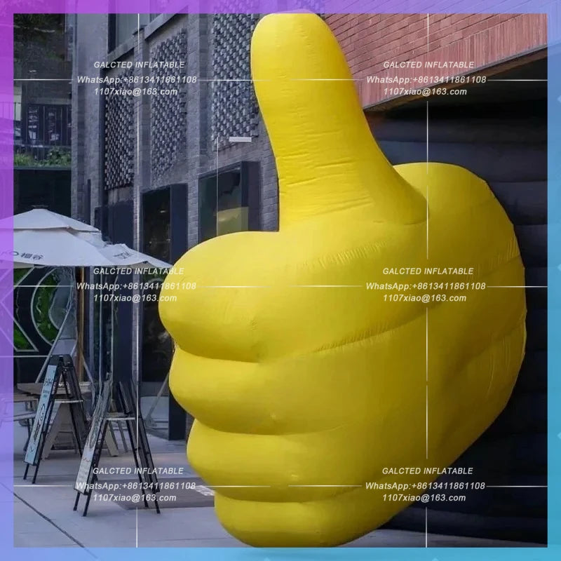 dopamine yellow atmosphere punch card Inflatable cartoon points praise thumbs up model praise life festival lighting props