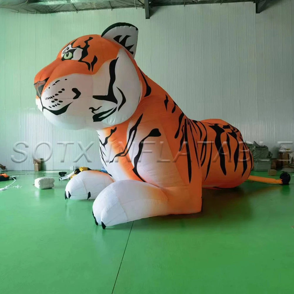 Advertising And Promotion Popular Lying Giant Inflatable Tiger Customized Inflatable Animal Mascot For Outdoor