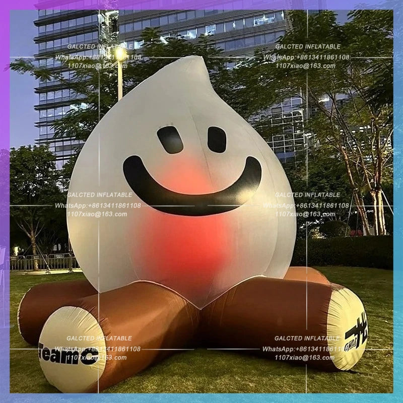 Inflatable Durian Fruit Balloon Factory Complete Giant  Durian with Air Blower for Store Promotion