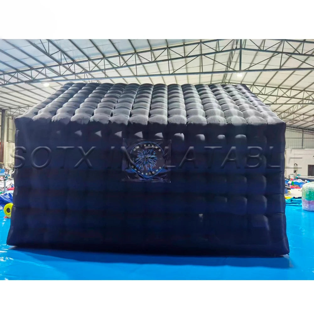 Night Club Parties Commercial Black Portable Inflatable Nightclub Tent Cube Wedding Marquee Disco Vip Lounge For