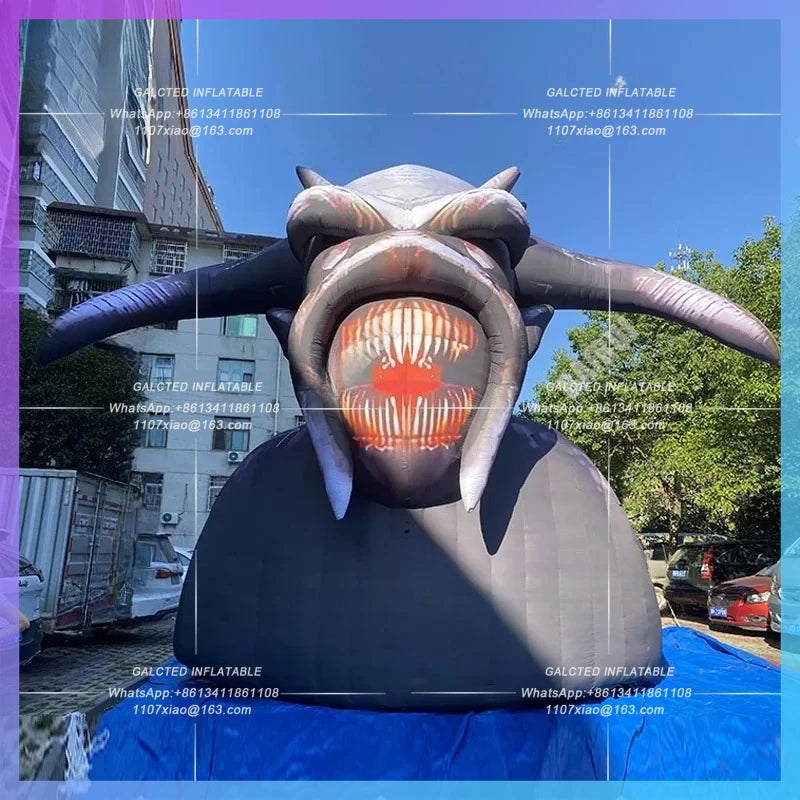 Devil Model Horn Horn Hell Fiend Inflatable simulation western  IP Halloween theme park horror atmosphere game props