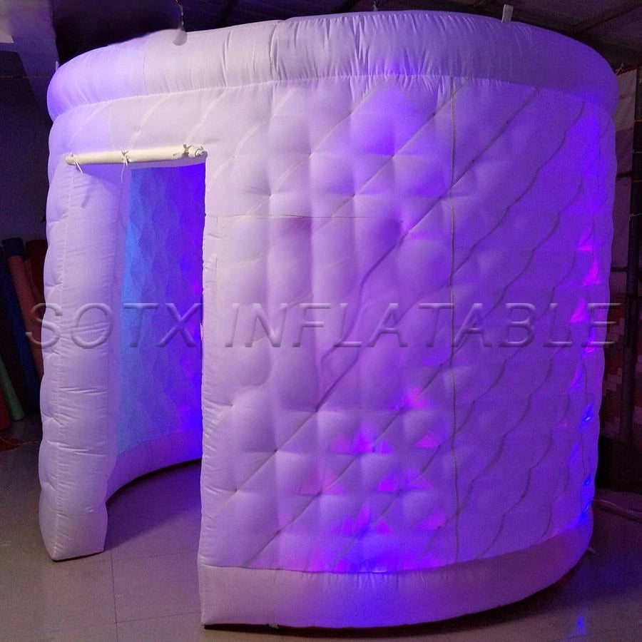 Wedding and Exhibition Nice Design 3m Led Inflatable Photo Booth Props foto Pod Kiosk Photo Station for