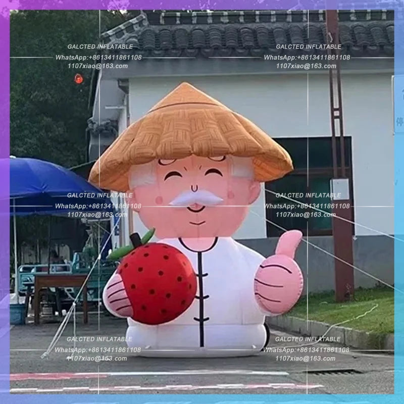 Fruit Festival Village Fair Inflatable Hat Farmers Air ModelHarvest Celebration Parade Enterprise Custom Mascot Decoration