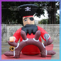 Inflatable Pirate Man Cartoon Advertising Giant With Blower Inflatable Ship Captain Replica For Ocean Event