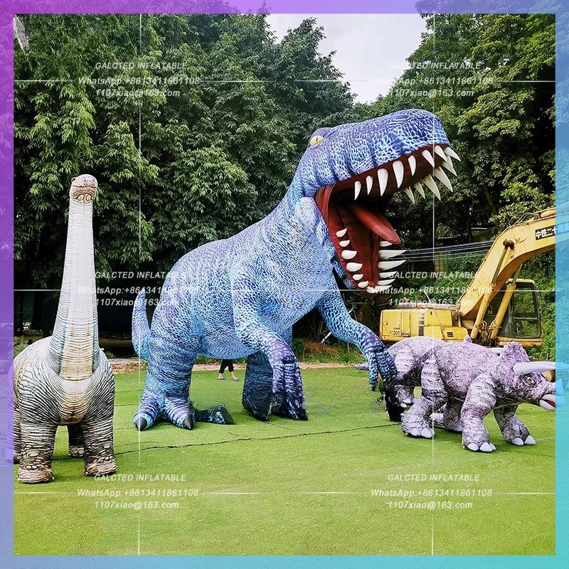 Inflatable Dinosaur Balloon Jurassic Theme Giant Replica 3m Length For Children Park Yard Event Decoration Toys