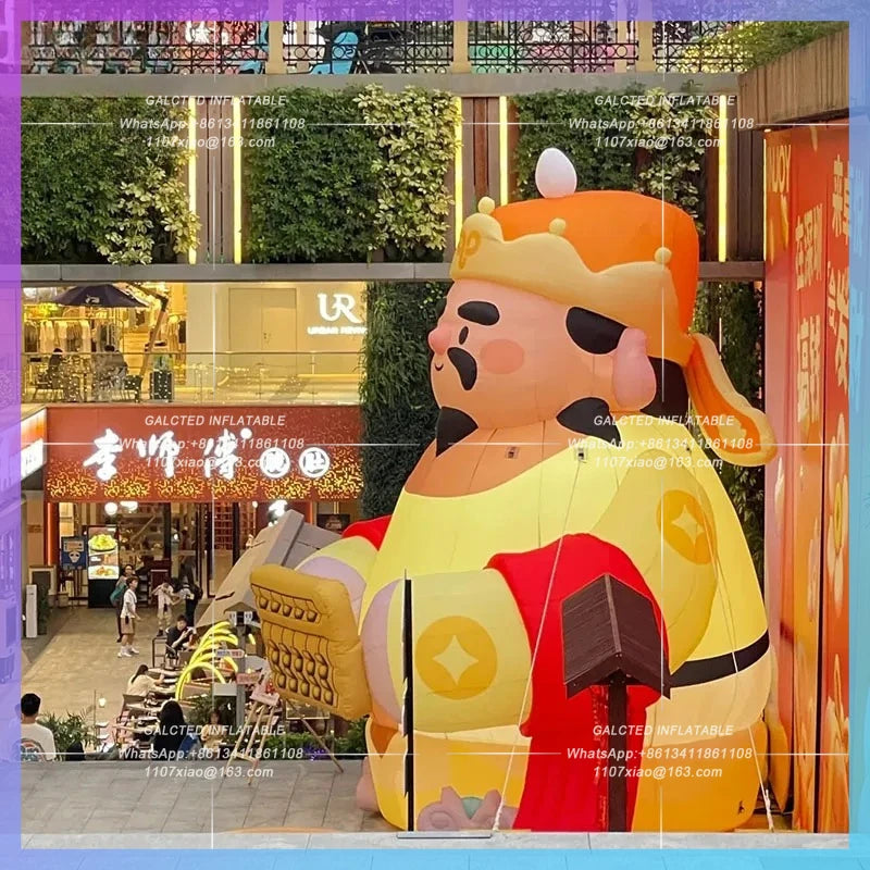 Chinese New Year Chinatown atmosphere Inflatable cartoon god of Wealth Air Model  layout advertising props