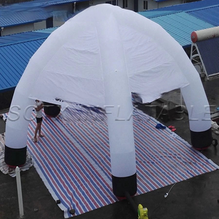 Event Made In China Attractive Giant 8m Diameter With 5 Legs White Inflatable Spider Tent With Custom Logo For Spain