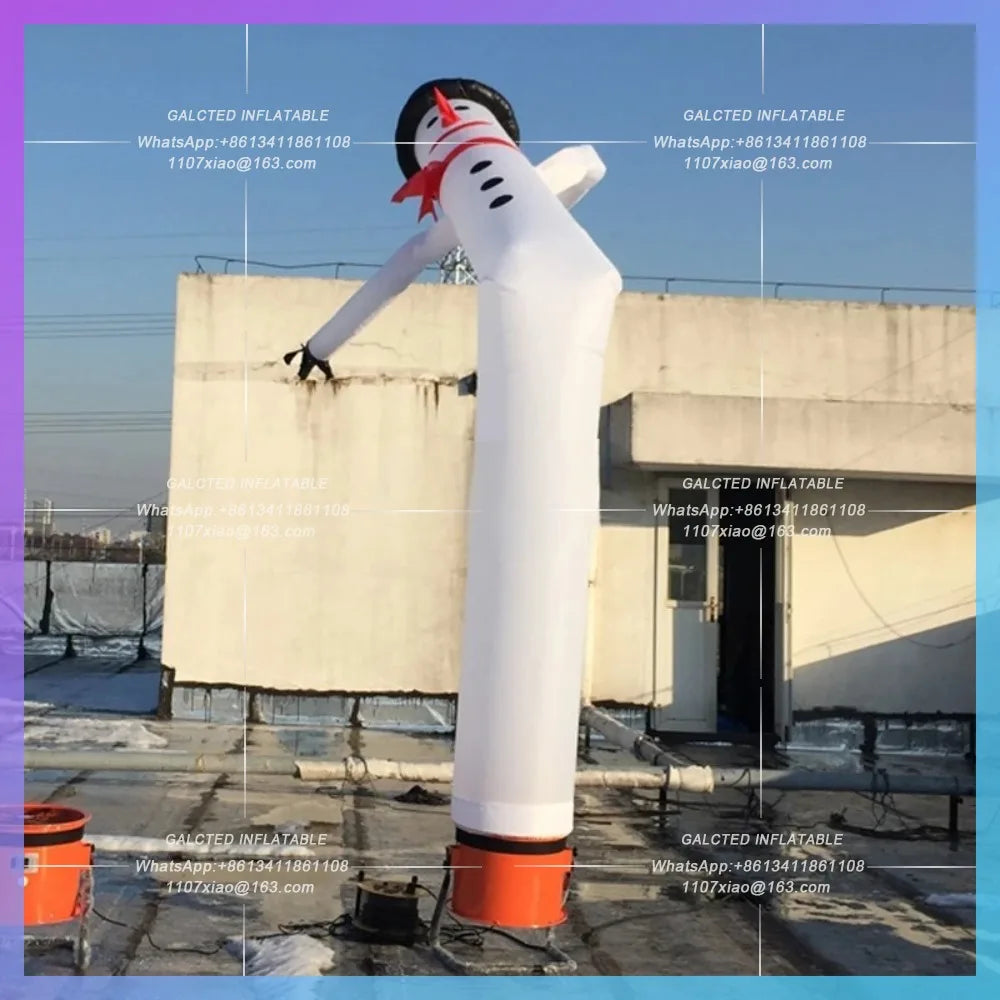 Inflatable Christmas Snowman Air Dancer Outdoor Funny  with Blower Single Leg Air Tube Sky Dancing Man for Holiday Decoration