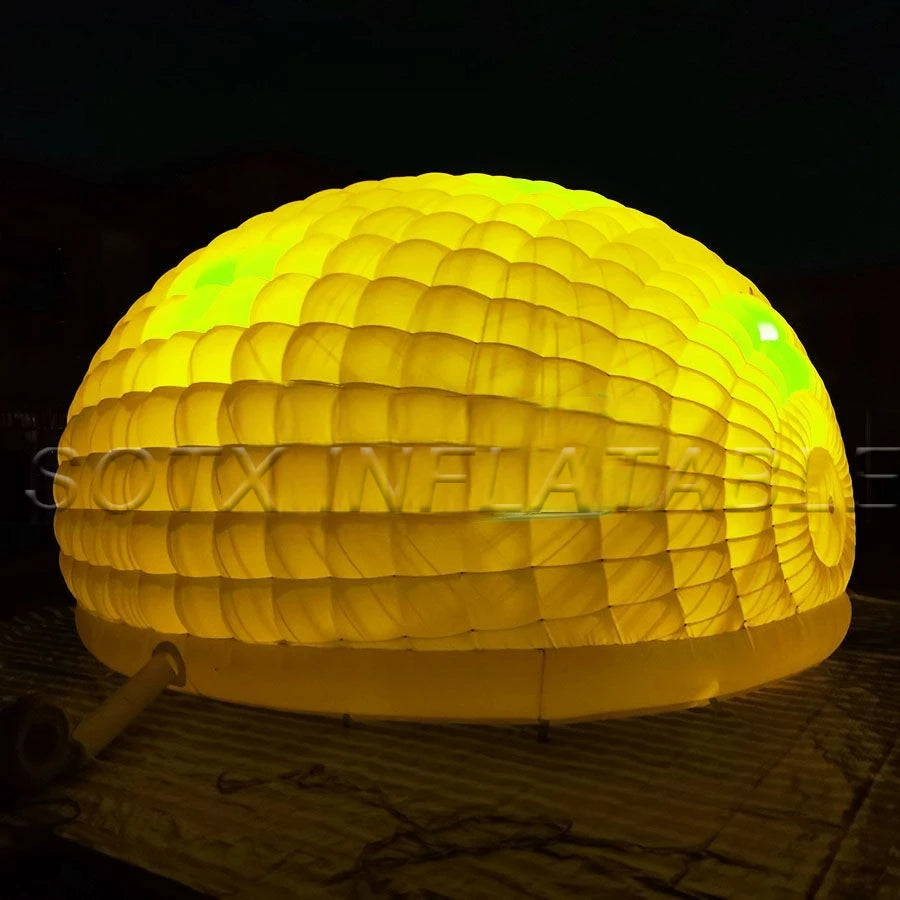 Home Garden Fashionable Romantic Portable Air Supported Luan Shaped Inflatable Bar Tent For Sweet Lovers Couple Party in