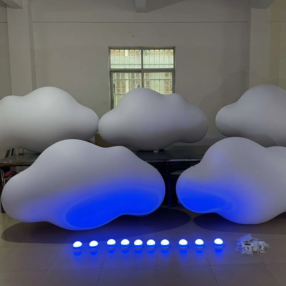 1pc Giant Inflatable Hanging Cloud Balloon Inflatable Clouds Hanging Decoration for Party Event Show Exhibition Birthday
