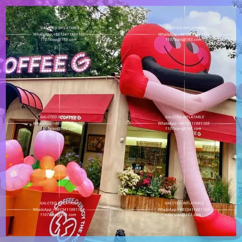Long Legs Love Valentine's Day Inflatable cartoon heart gas model proposal blind date atmosphere lighting arrangement