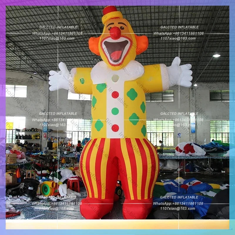 Inflatable Clowns Promotional Blow Inflatable Toys Customized 5M High Giant  up Clown Cartoon Characters for Display Toys