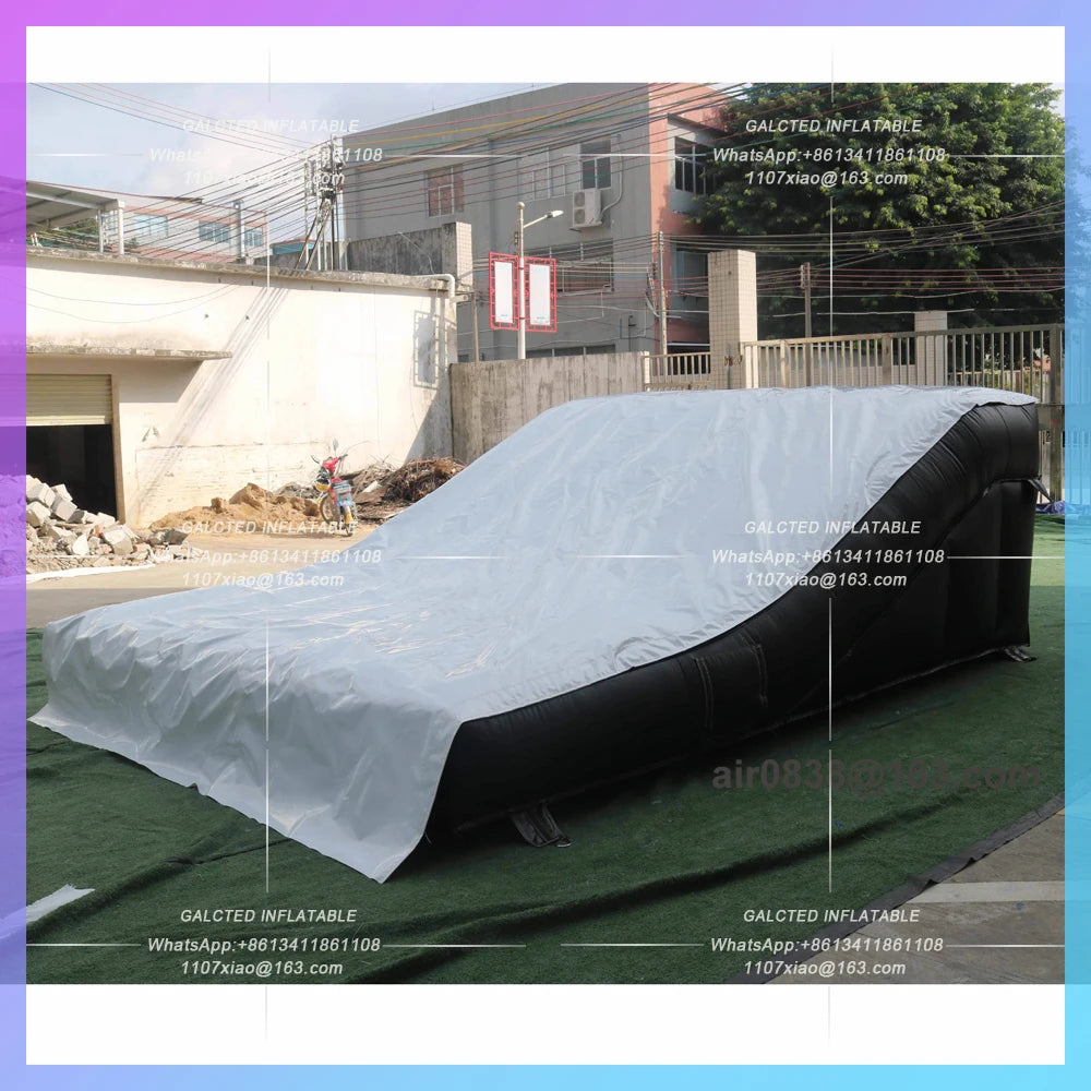 Sloped Jump Air Bag Mat,Commerical Inflatable Mtb Landing Airbag, Mountain Bike Airbag Ramp Motocross Landing Bag For Bmx Landin