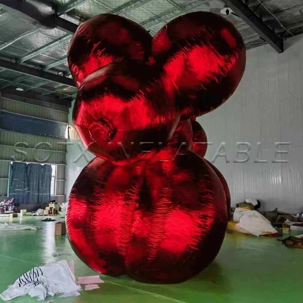 Blower For Advertising Favourite Red Shinny Giant Inflatable Dog Custom Large Cartoon Inflatable Dog Model With