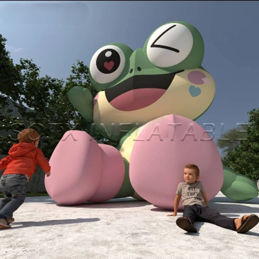 Cartoon For SaleCustomized Promotional Giant Inflatable Frog Animal Model Advertising