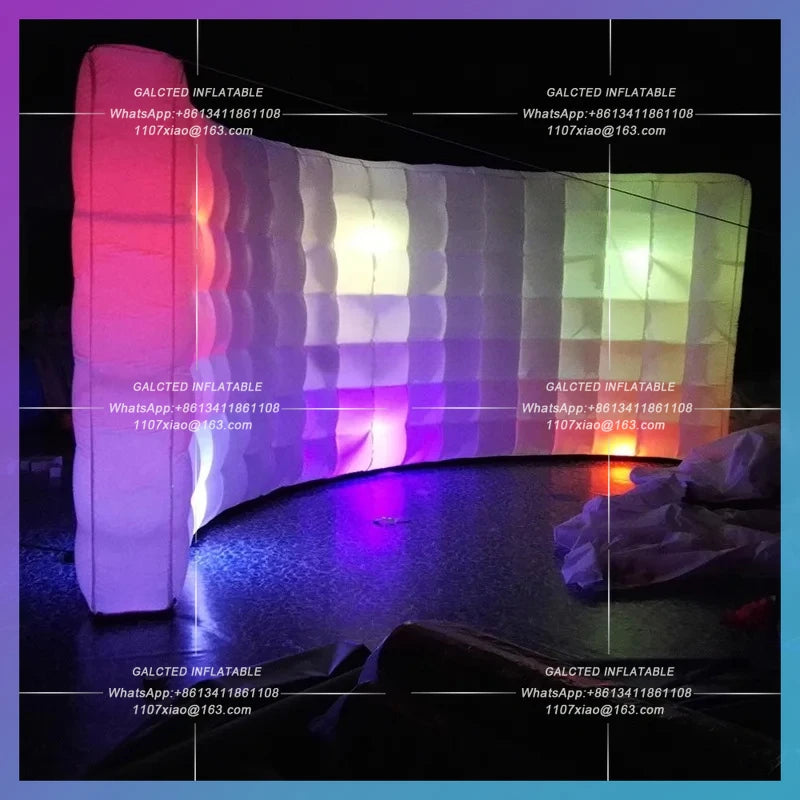 Inflatable Tent for Outdoor Decoration Free Shipping LED Lighting Inflatable Wallwith Free Blower Toys