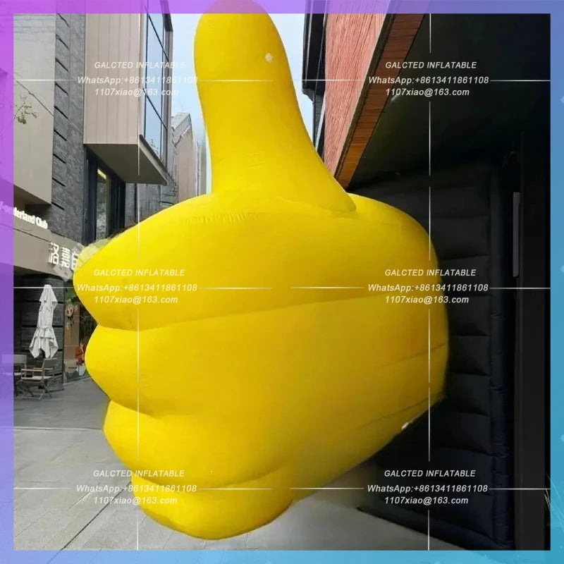 dopamine yellow atmosphere punch card Inflatable cartoon points praise thumbs up model praise life festival lighting props