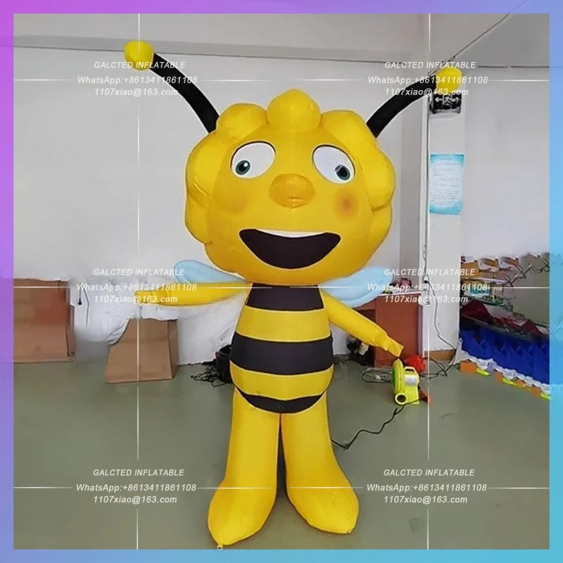 inflatable bee continue power Led lighting cartoon  hardworking bee flying insect animal zoo theme flower festival decoration