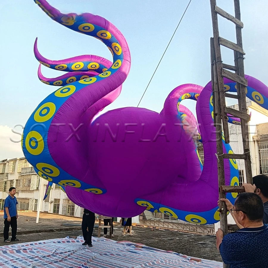 Advertising or Decorations Giant 6m Diameter Inflatable Octopus with Tentacles Inflatable Monster Animal Model for