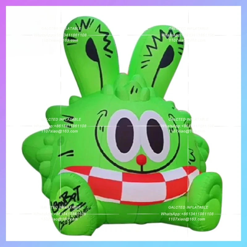 Creative Exhibition Bazaar Halloween Inflatable cartoon Green Rabbit Green Monster Gas Model atmosphere drainage