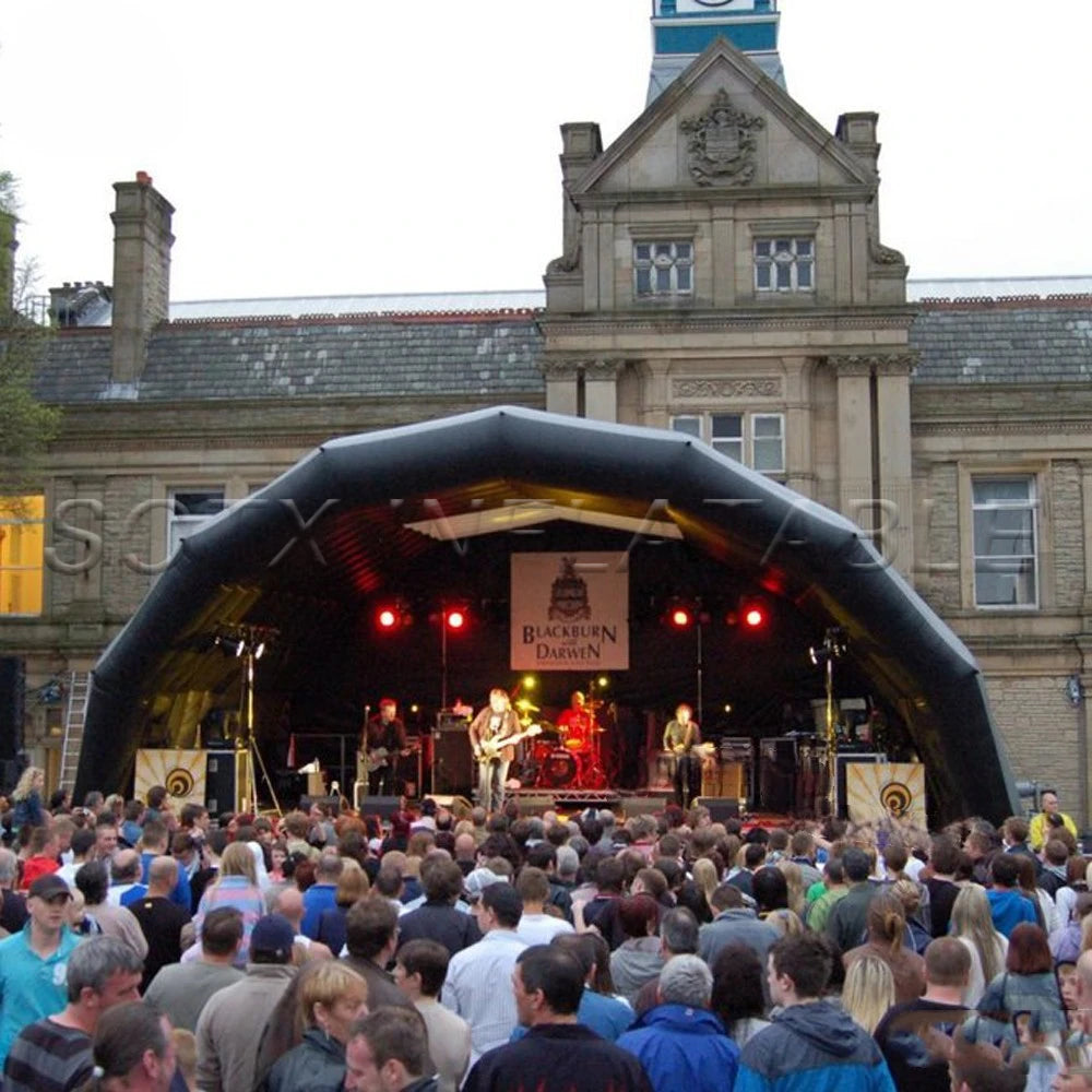 Continuous Blower Personalized Dome Shaped Large Inflatable Stage Tent Luxury Marquee Disco Trade Show House Building With