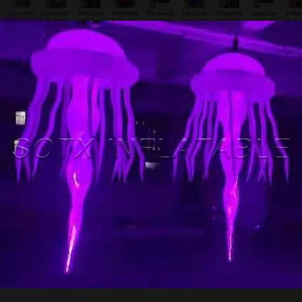 Party Decoration Hanging Beautiful Lighting Inflatable Jellyfish With Led For Nightclub Ceilling Or Music