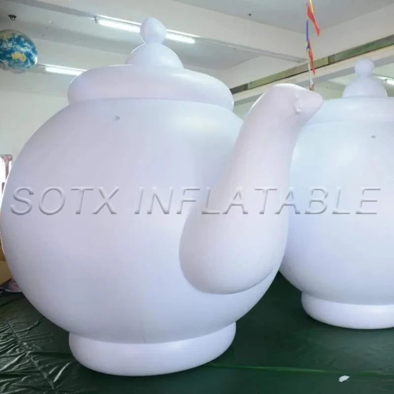 Exhibition Show Promotion 2mH Inflatable Teapot Model Giant Advertising Inflatable Teapot for Business Event