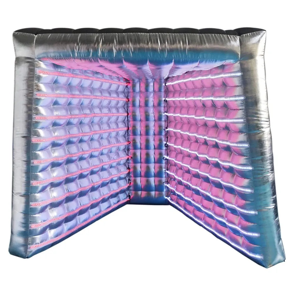 Wedding Party Show V-Shaped Inflatable LED Photo Booth Tent Backdrop Inflatable Photo Booth Enclosure for Advertising