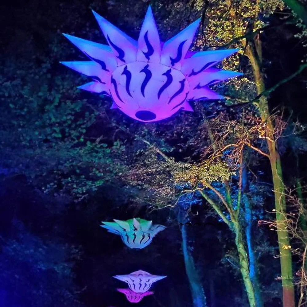Glow Inflatable Spiky Balls,light-up Inflatable Spike Led Star For Party Wedding Nightclub Ceiling Hanging Decoration