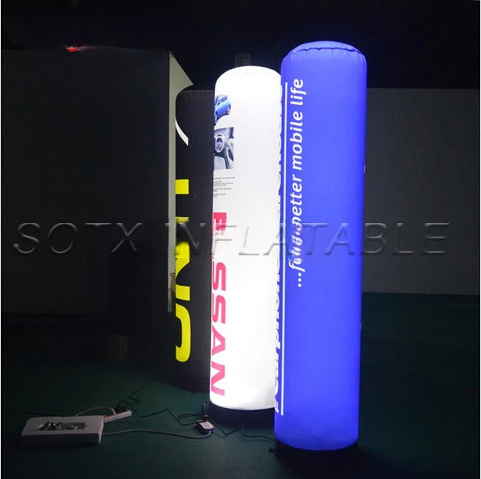 Events Advertising Promotion Customized Inflatable Column Tube LED Pillar LED Tube Glow in the Dark with LED Light for