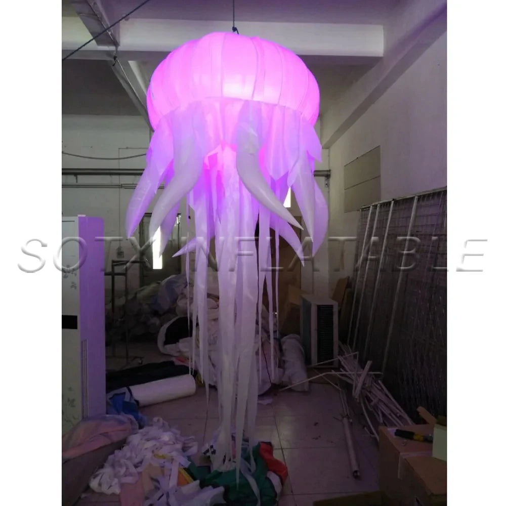 For Party Decoration Giant Inflatable Led Jellyfish Hanging Lighting Medusa Balloon Inflatable Octopus Tentacles