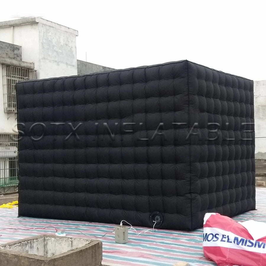 with free Blower 2023 New Design Camera Shaped Photo Booth with Led Inflatable Photo Canopy Photo Backdrop