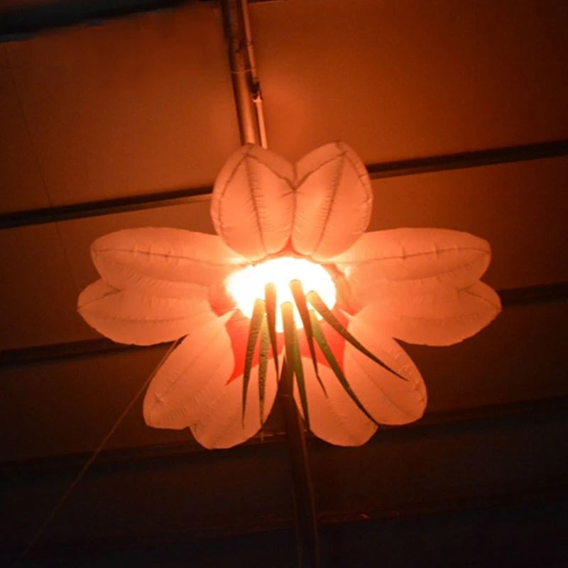 stage with free shipping Wholesale inflatable hanging led flower diamater 1m(3.3ft) changeable led light for wedding