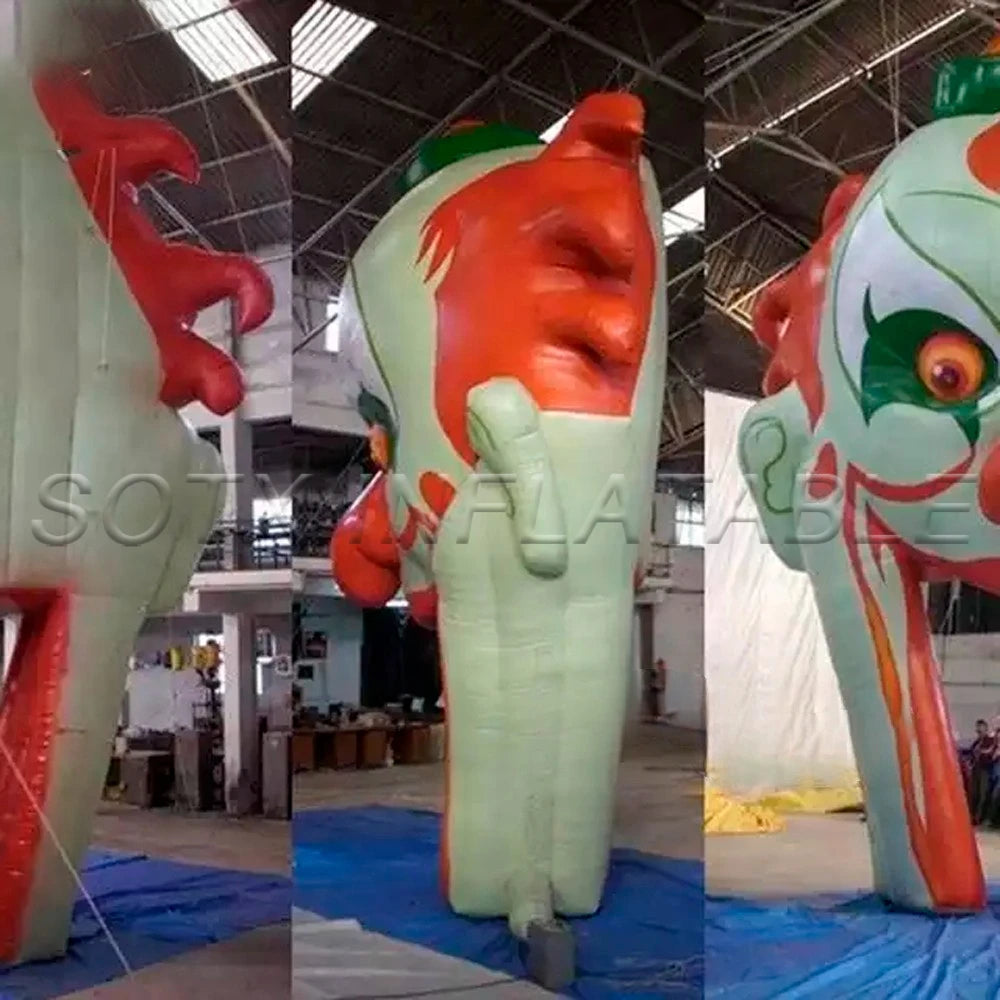 For Advertising Halloween Festival Devil Inflatable Clown Archway Decoration Scary Tunnel Arch