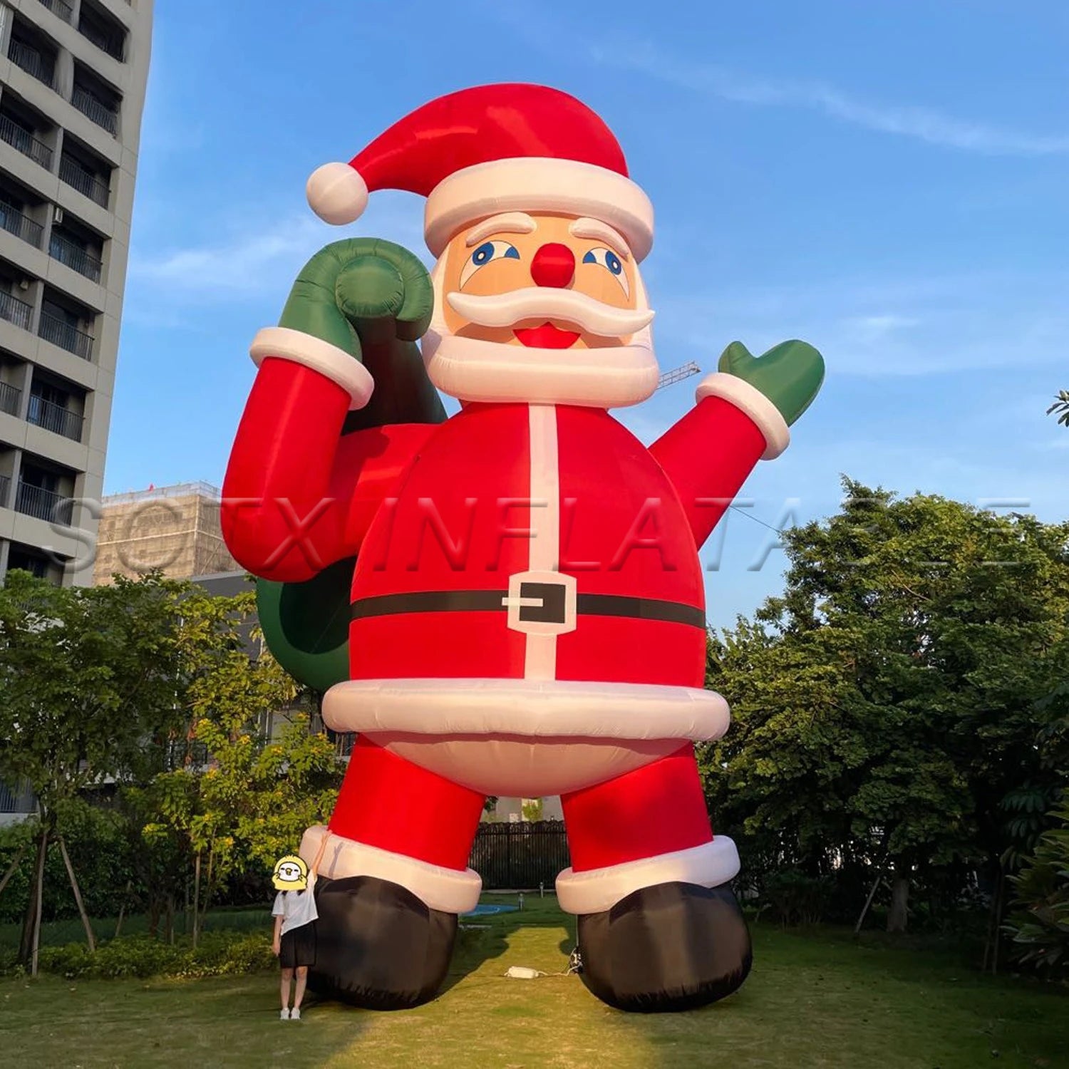 For Decoration2Giant Outdoor Christmas Inflatable Blows Up Santa Claus Snowman With Led Lights Father Christmas Characters Xmas