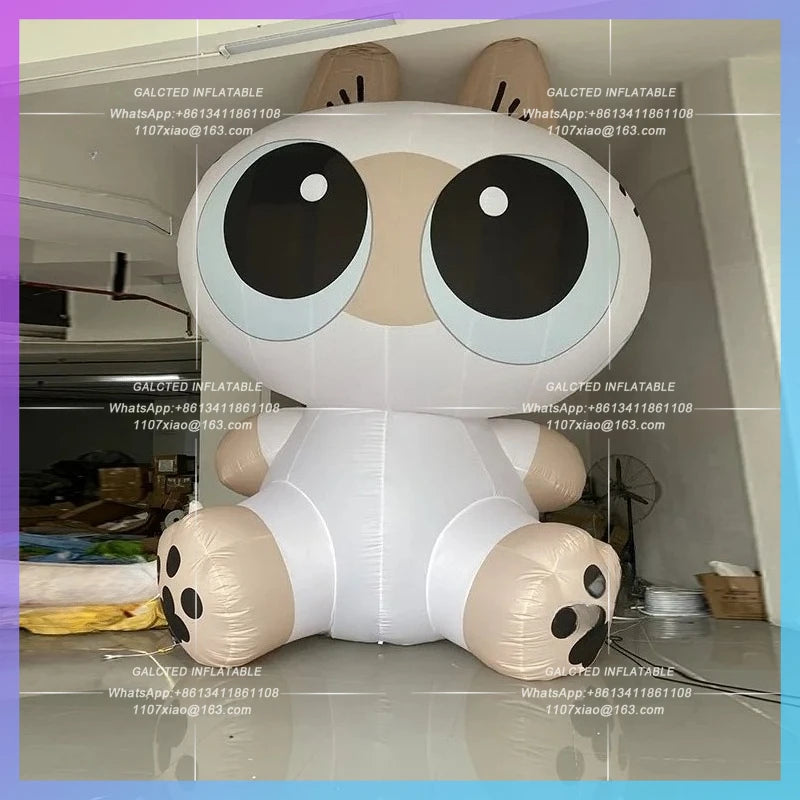 XIAODOUNI big-eyed cat Inflatable cartoon Siamese Cat Model  IP linkage flash custom lighting mall atrium props