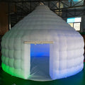 House For Outdoor Party 5m16ft Cool Double Layered Inflatable Mongolian Yurt White Dome Bubble Tent With Led Lights Eskimo Igloo