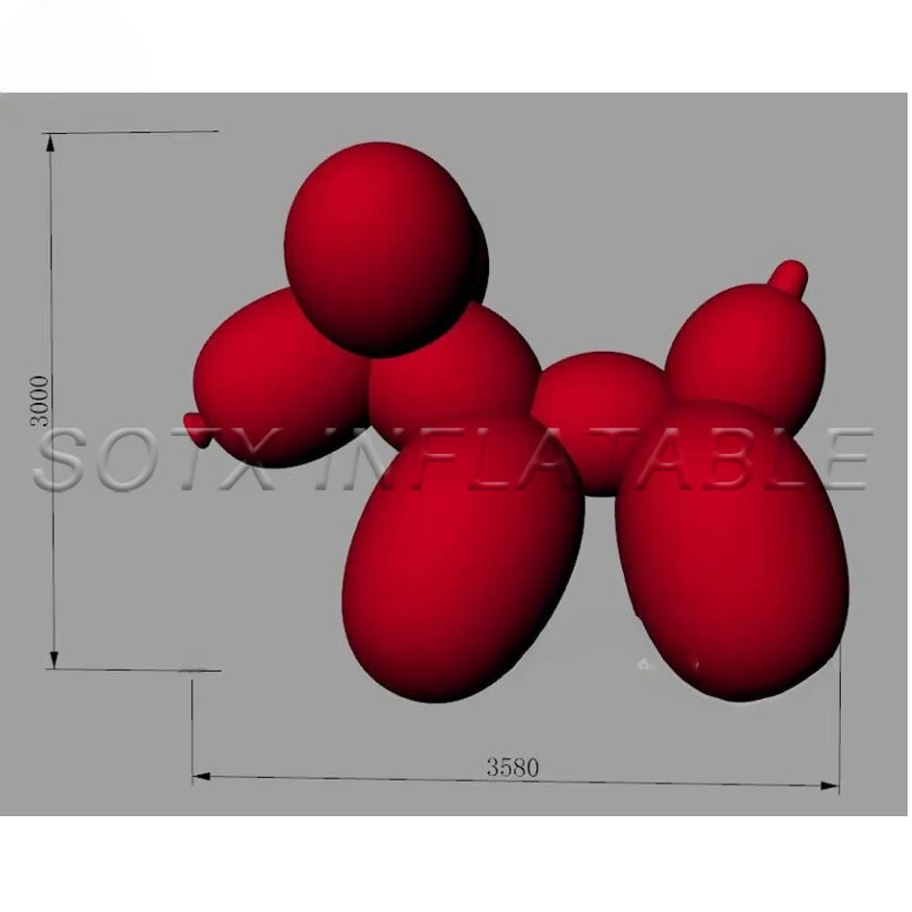 Blower For Advertising Favourite Red Shinny Giant Inflatable Dog Custom Large Cartoon Inflatable Dog Model With