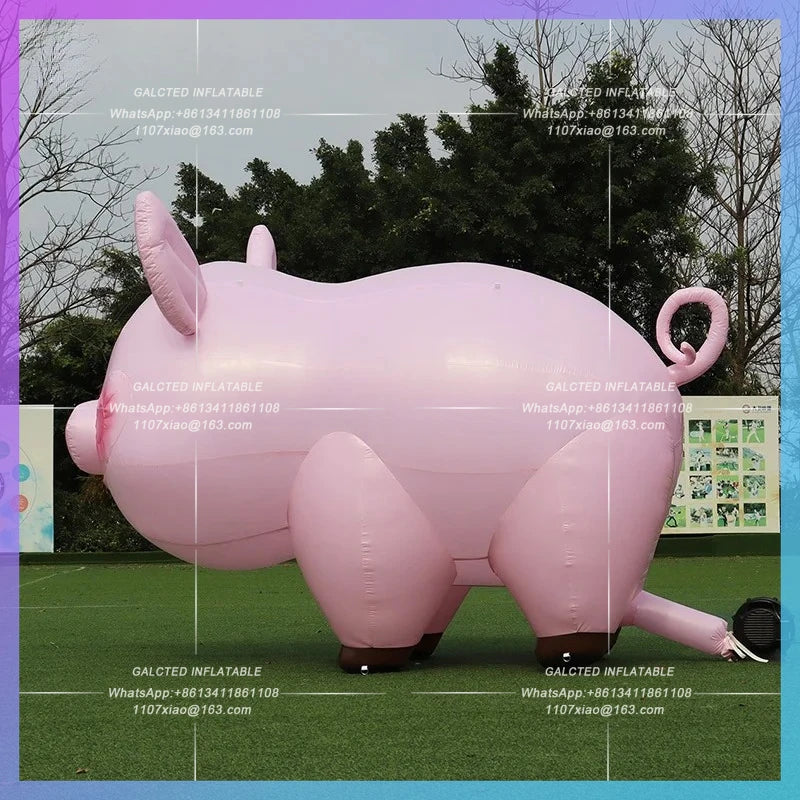 Inflatable Pink Pig Lovely Cartoon Pig Balloon Inflatable Toys Outdoor Decoration 3.36x1.86x2 Meters  for Sale-Toys
