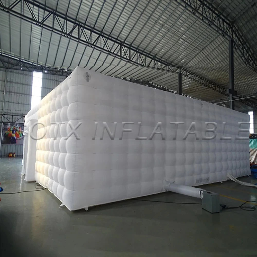 light for eventHigh quality Giant white 4/5m square inflatable cube tent square tent customized inflatable photo booth with LED