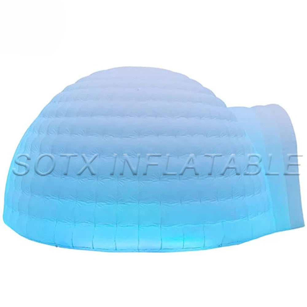 Wedding Exhibition Oxford 16.4ft Inflatable Igloo Dome Tent With Air Blower And Led Lights House Yurt For Outdoor Event Party