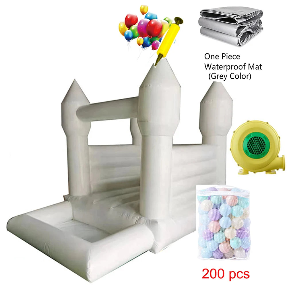 with ball pit 8x10ft kids ballpit jumping bounce castle inflatable toddler white bouncy house pink jumper