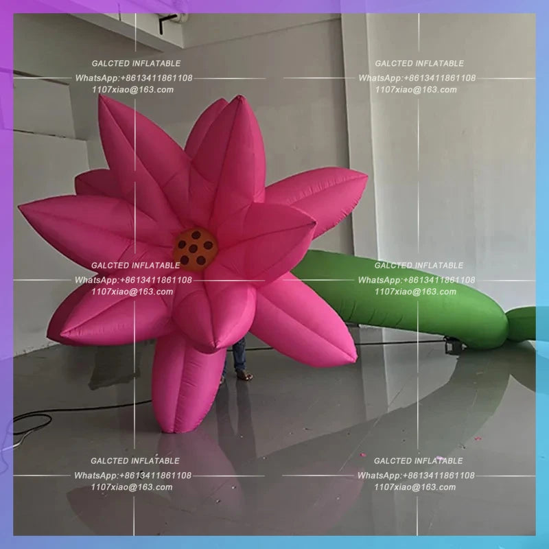 Chinese lighting decorative ads Inflatable Lotus Air Model Outdoor Park campsite Chinatown can be customized