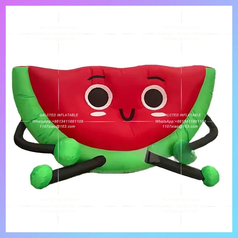 chrildren amusement decoration health Red color inflatable watermelon fruit watermelon beverage advertising