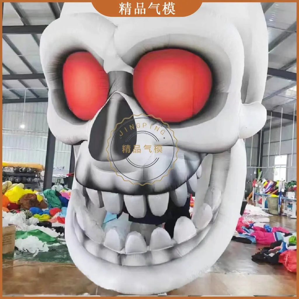 Giant Inflatable Clown Skull with Lights - Perfect for Halloween Parties, Bar Decor, and Nightclub Atmosphere