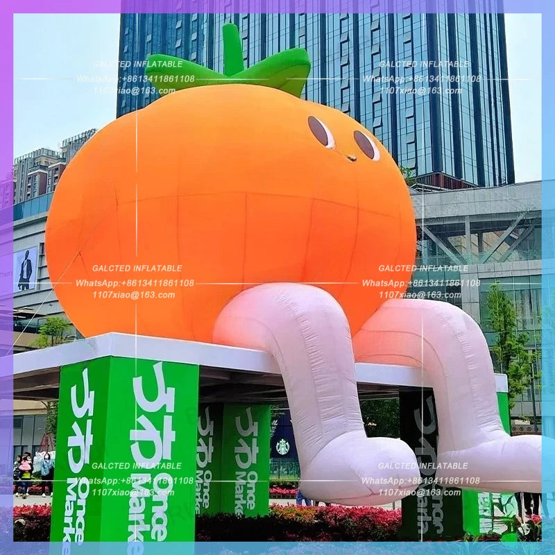 cartoon man summer music festival Customize inflatable persimmon cartoon fruit air model activity decoration fruit beverage adve